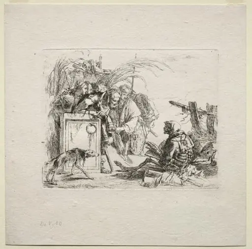 Various Caprices: Death Giving Audience, by Giovanni Battista Tiepolo