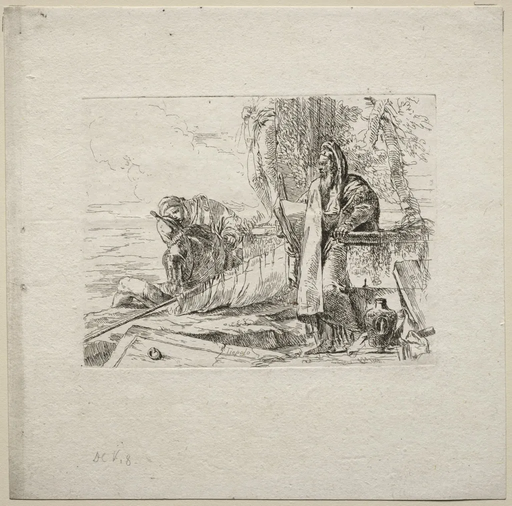 Various Caprices: The Philosopher Standing with Book, by Giovanni Battista Tiepolo, 1742