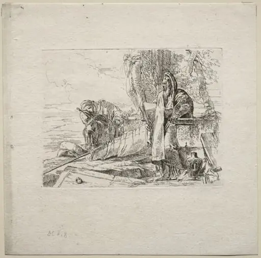 Various Caprices:  The Philosopher Standing with Book, by Giovanni Battista Tiepolo