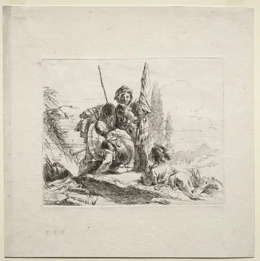 Various Caprices:  The Three Soldiers and the Boy, by Giovanni Battista Tiepolo