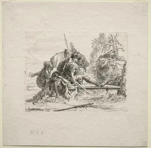 Various Caprices: The Two Soldiers and the Two Women, by Giovanni Battista Tiepolo