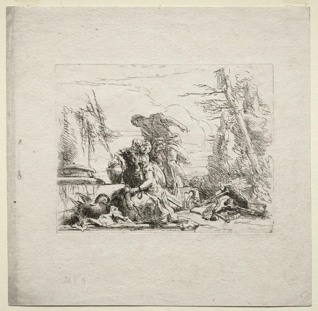 Various Caprices: The Woman in Handcuffs, by Giovanni Battista Tiepolo, 1742