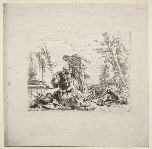 Various Caprices: The Woman in Handcuffs, by Giovanni Battista Tiepolo