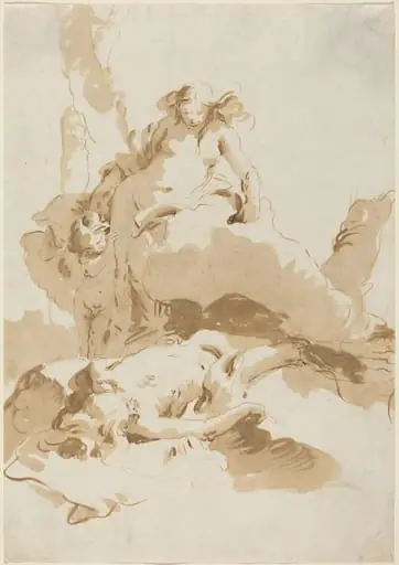Venus and Cupid Discovering the Body of Adonis, by Giovanni Battista Tiepolo