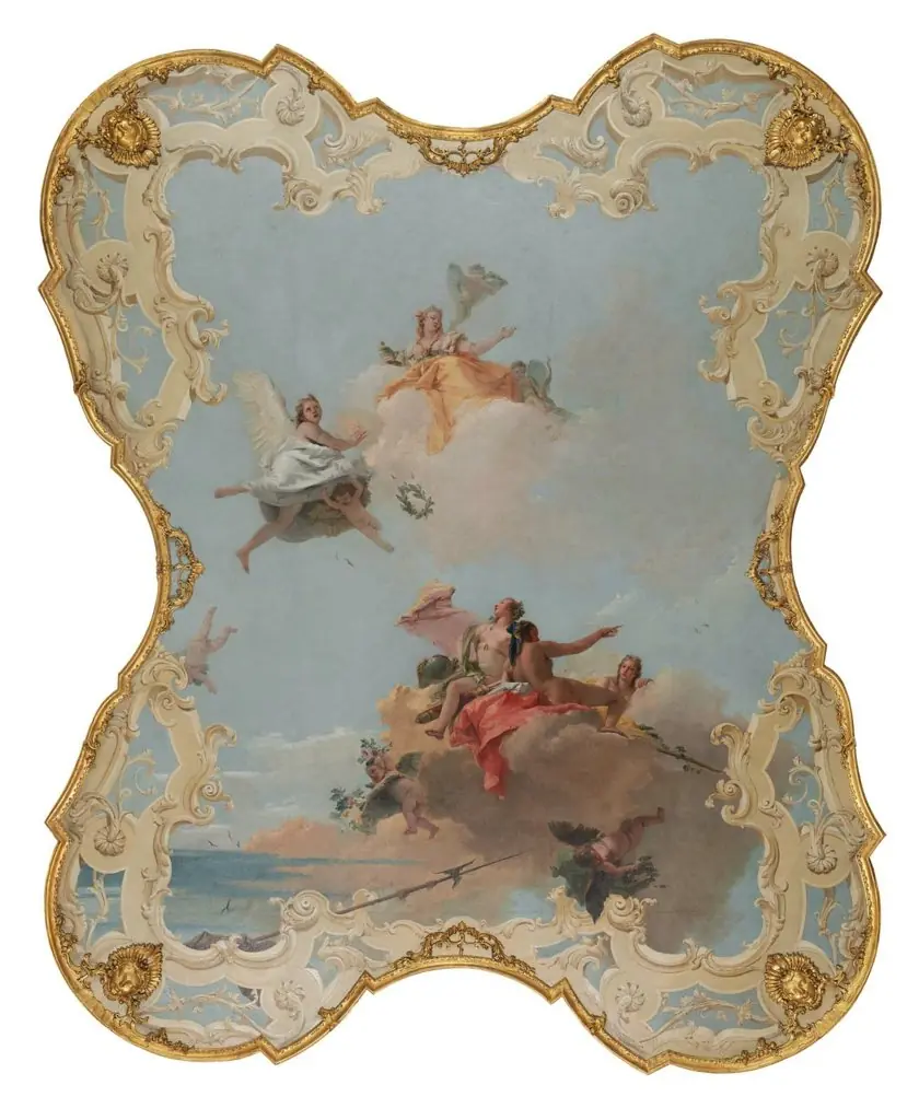 Virtue and Nobility Crowning Love, by Giovanni Battista Tiepolo