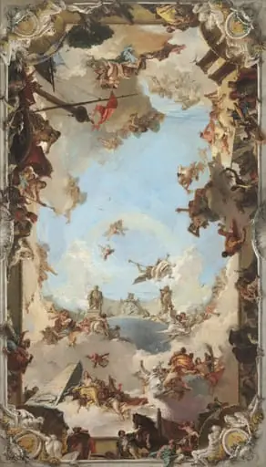 Wealth and Benefits of the Spanish Monarchy under Charles III, by Giovanni Battista Tiepolo