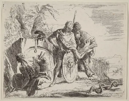 Young Soldier with Philosopher and Seated Woman, by Giovanni Battista Tiepolo