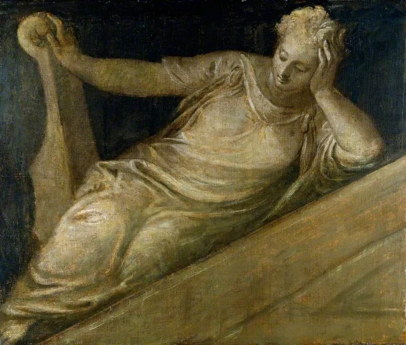 An Allegorical Female Figure: Music (?), by Giovanni Battista Zelotti, oil, 1562
