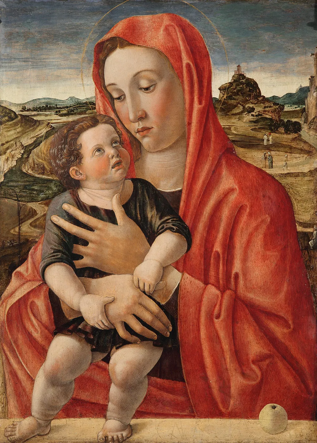 Madonna with Child, by Giovanni Bellini, tempera, 1460