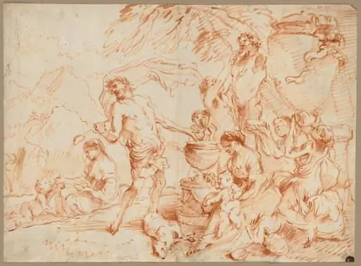 Bacchanal Before a Herm, by Giovanni Benedetto Castiglione