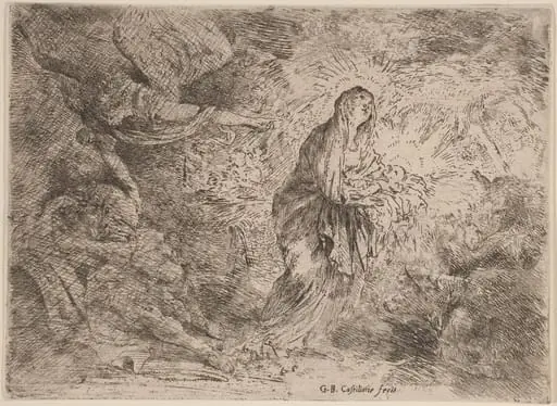 Joseph Awakened by the Angel, by Giovanni Benedetto Castiglione