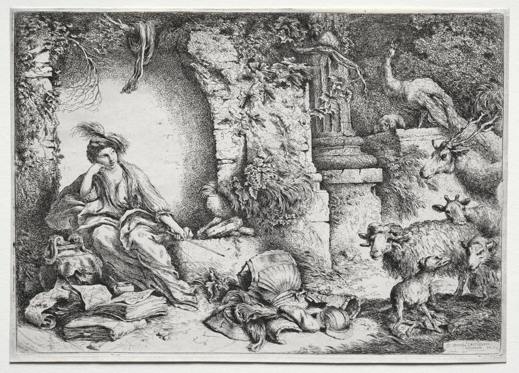 La Mèlancolie, by Giovanni Benedetto Castiglione, 1662