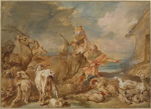 Noah Leading the Animals into the Ark, by Giovanni Benedetto Castiglione