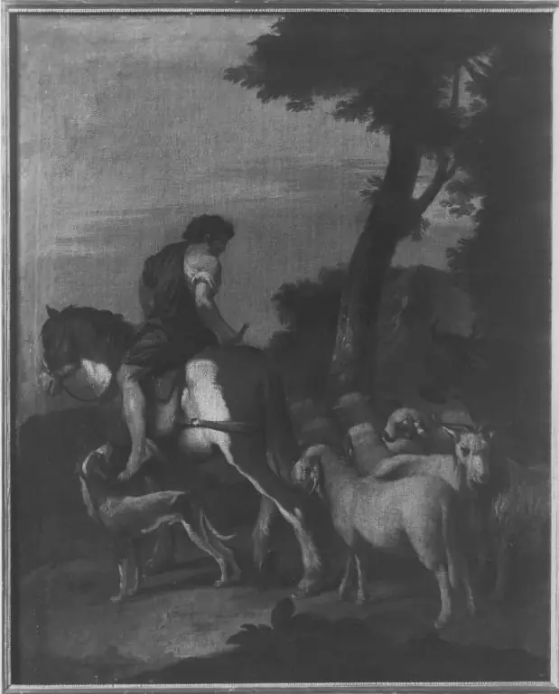 Schafherde mit berittenem Hirten, by Giovanni Benedetto Castiglione