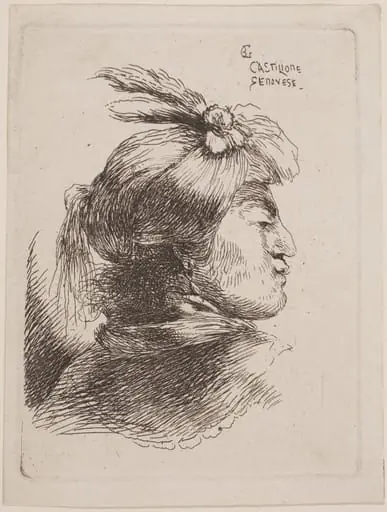 Small Oriental Head, by Giovanni Benedetto Castiglione