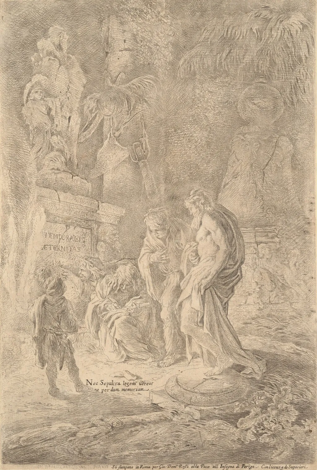 Temporalis Aeternitas, by Giovanni Benedetto Castiglione, ink, 1645