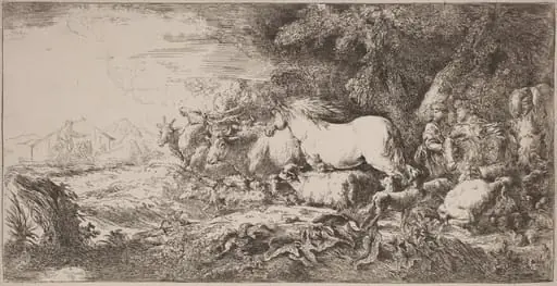 The Animals Going toward the Ark, by Giovanni Benedetto Castiglione