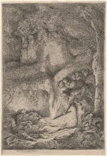The Bodies of Saints Peter and Paul Hidden in the Catacombs, by Giovanni Benedetto Castiglione