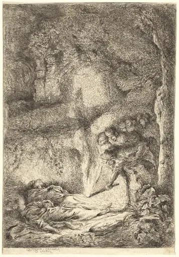 The Bodies of Saints Peter and Paul Hidden in the Catacombs, by Giovanni Benedetto Castiglione