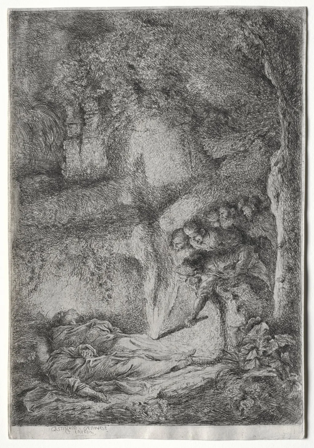 The Discovery of the Bodies of Saints Peter and Paul, by Giovanni Benedetto Castiglione, 1650