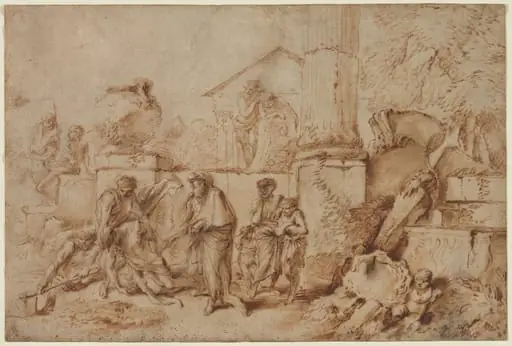 Tobit Burying the Dead, by Giovanni Benedetto Castiglione
