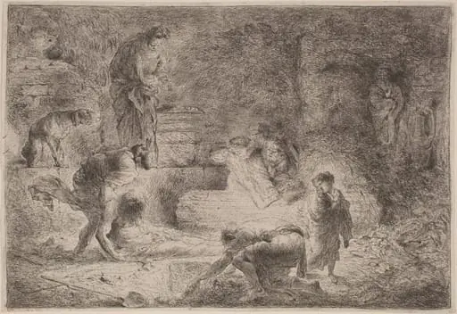 Tobit Burying the Dead, by Giovanni Benedetto Castiglione