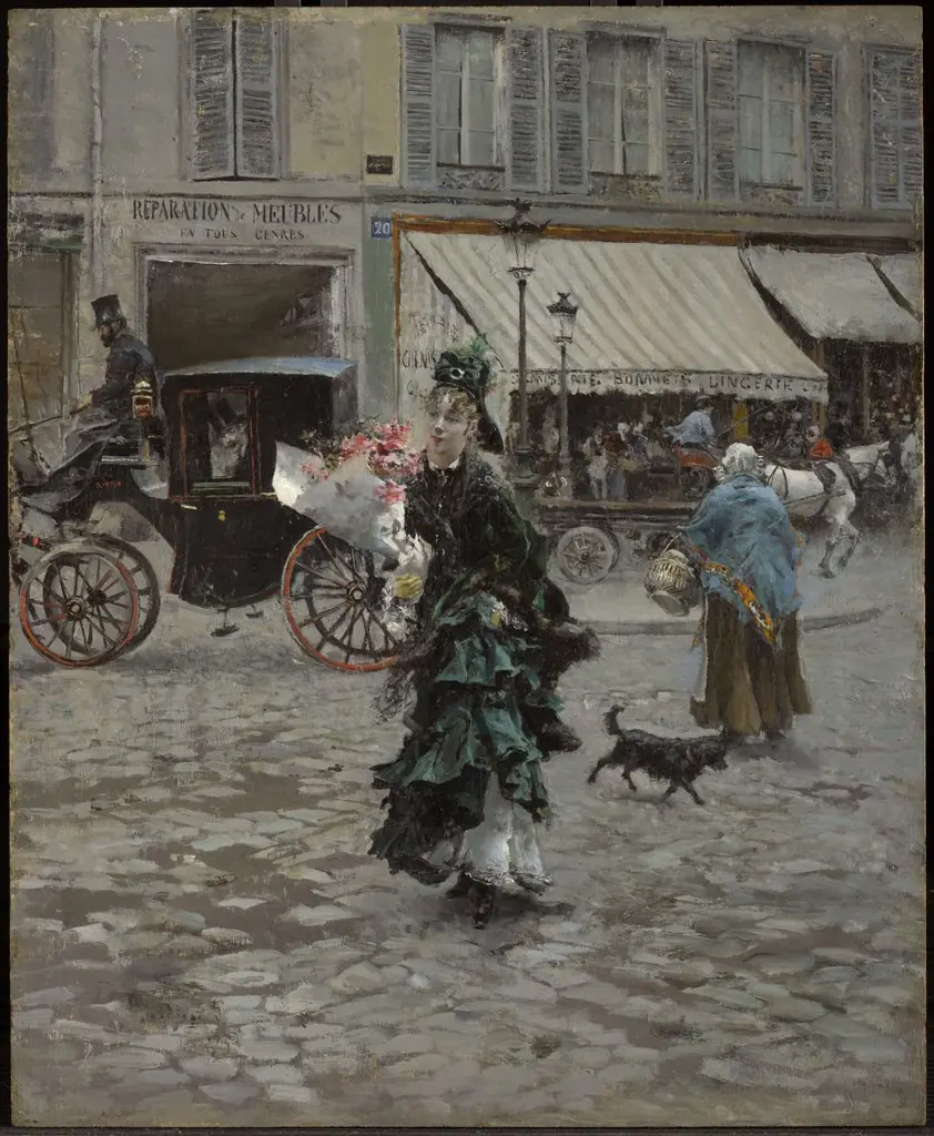 Crossing the Street, by Giovanni Boldini