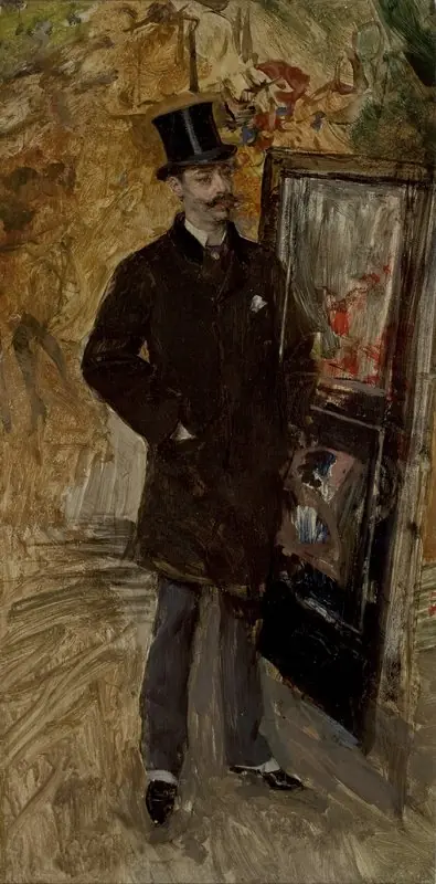 Retrato de homem com cartola: o poeta Hanvin, o homem do fígaro, by Giovanni Boldini