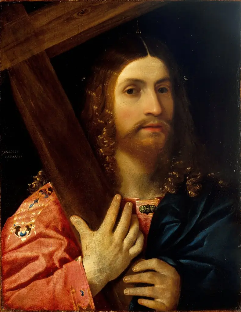 Christ Holding the Cross, by Giovanni Cariani