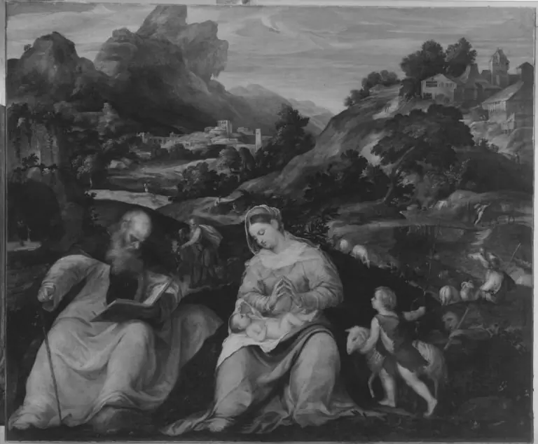 Madonna mit Kind, dem Johannesknaben und dem hl. Antonius