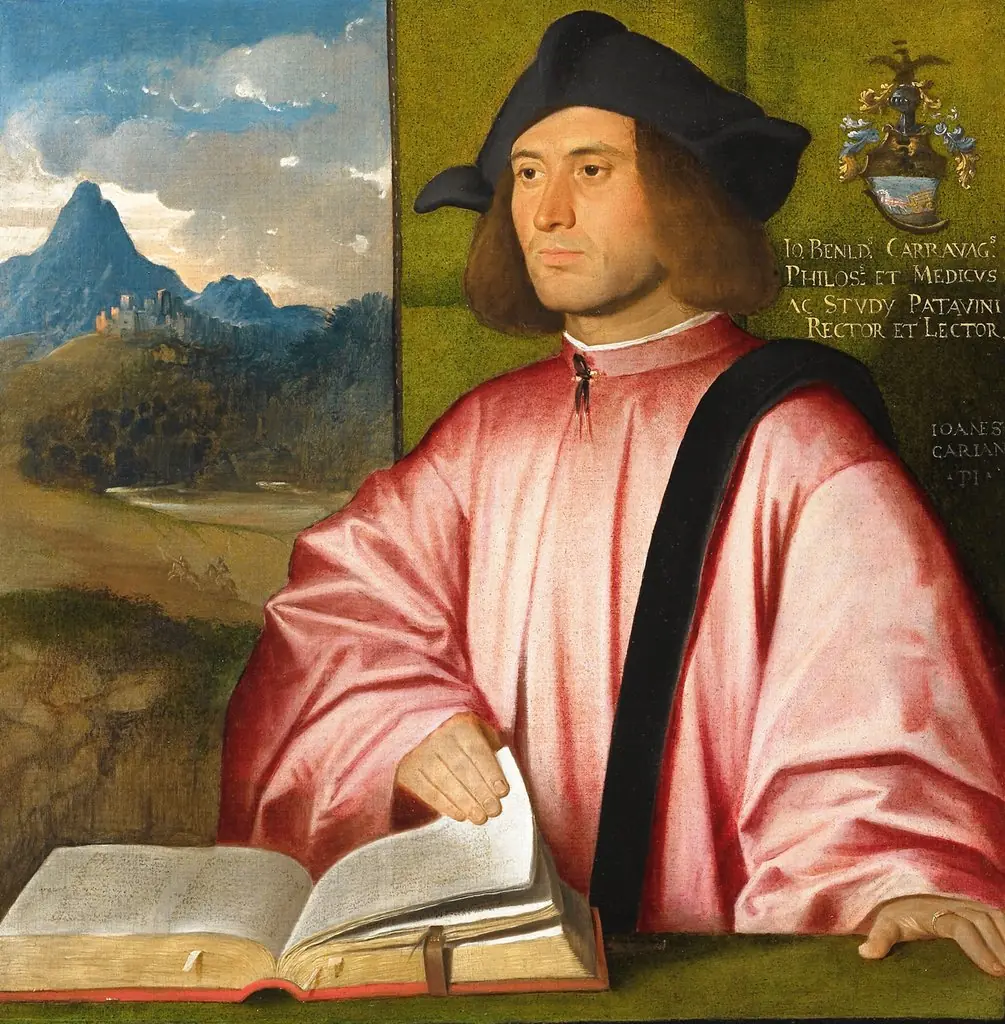 Portrait of Giovanni Benedetto Caravaggi, by Giovanni Cariani