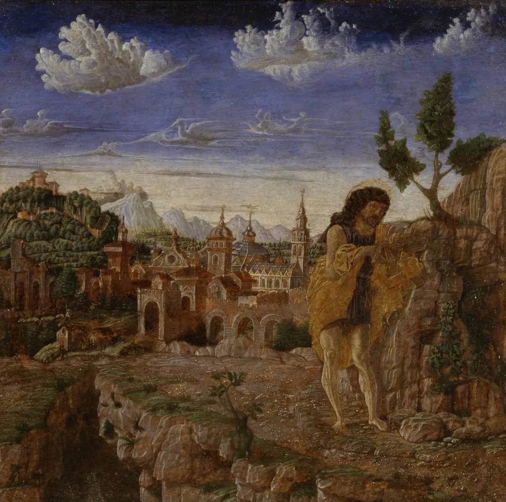 Saint John the Baptist in a Landscape, by Giovanni Corenti, unspecified, 1490