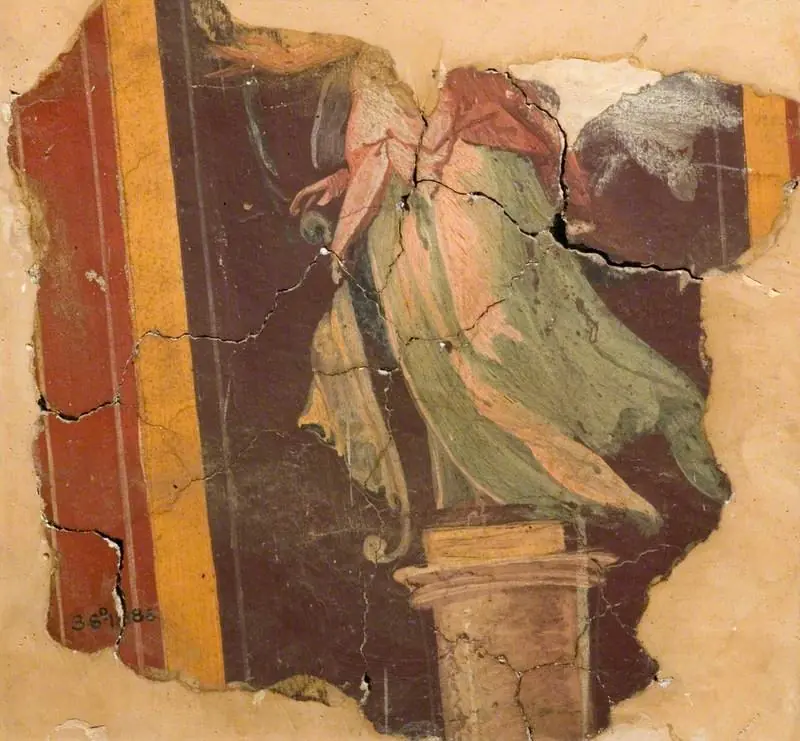 Lower Half of a Decorative Figure (fragment of a wall decoration), by Giovanni da Udine