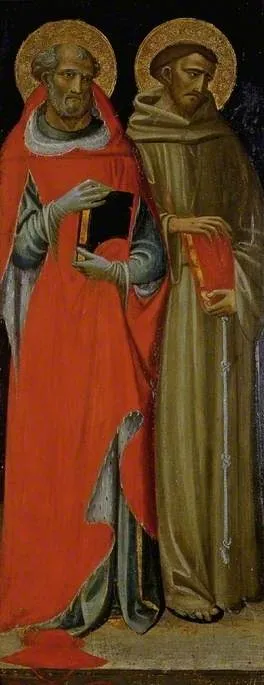 Saint Jerome and Saint Francis (recto, panel 1), by Giovanni dal Ponte, unspecified, 1421