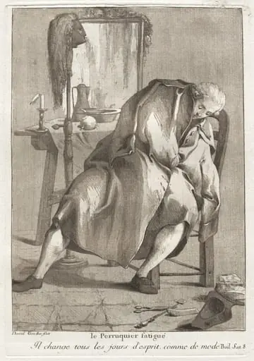 Le Perruquier fatigué (The Tired Wigmaker), by Giovanni David