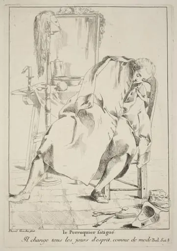 Le Perruquier fatigué (The Tired Wigmaker), by Giovanni David