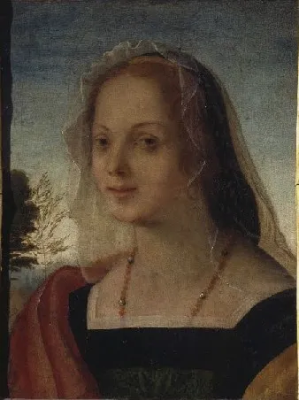 Portrait of a Young Woman, by Giovanni de Lorenzo Larciani, oil, 1510