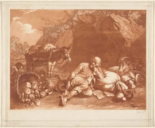 An Old Man Leaning on a Sack, by Giovanni De Pian
