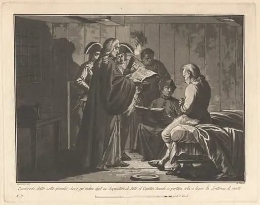 The "Sotto Piombi," Where Death Sentences Were Read, by Giovanni De Pian