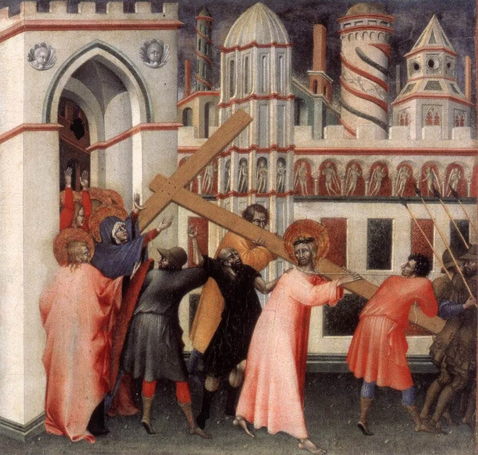 Christ on the Way to Calvary, by Giovanni di Paolo, tempera, 1430