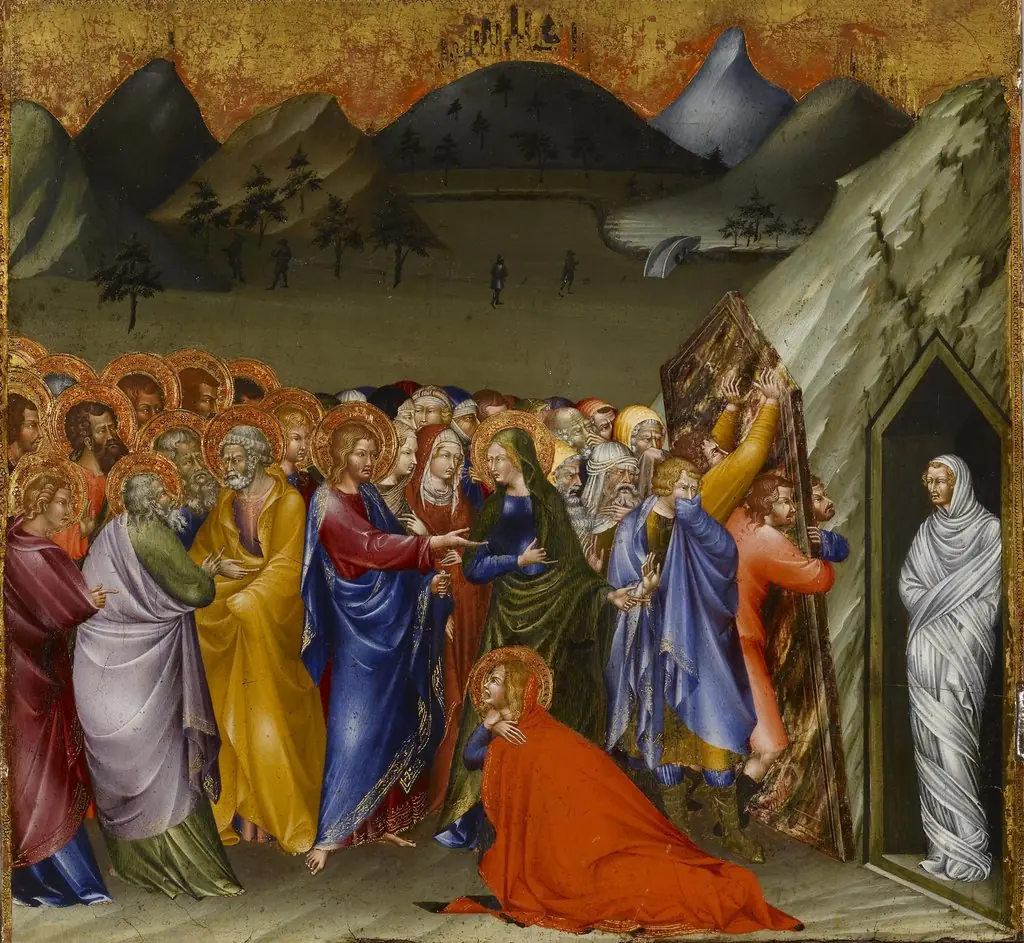 Raising of Lazarus, by Giovanni di Paolo
