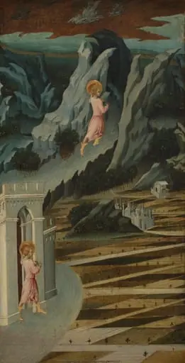 Saint John the Baptist Entering the Wilderness, by Giovanni di Paolo