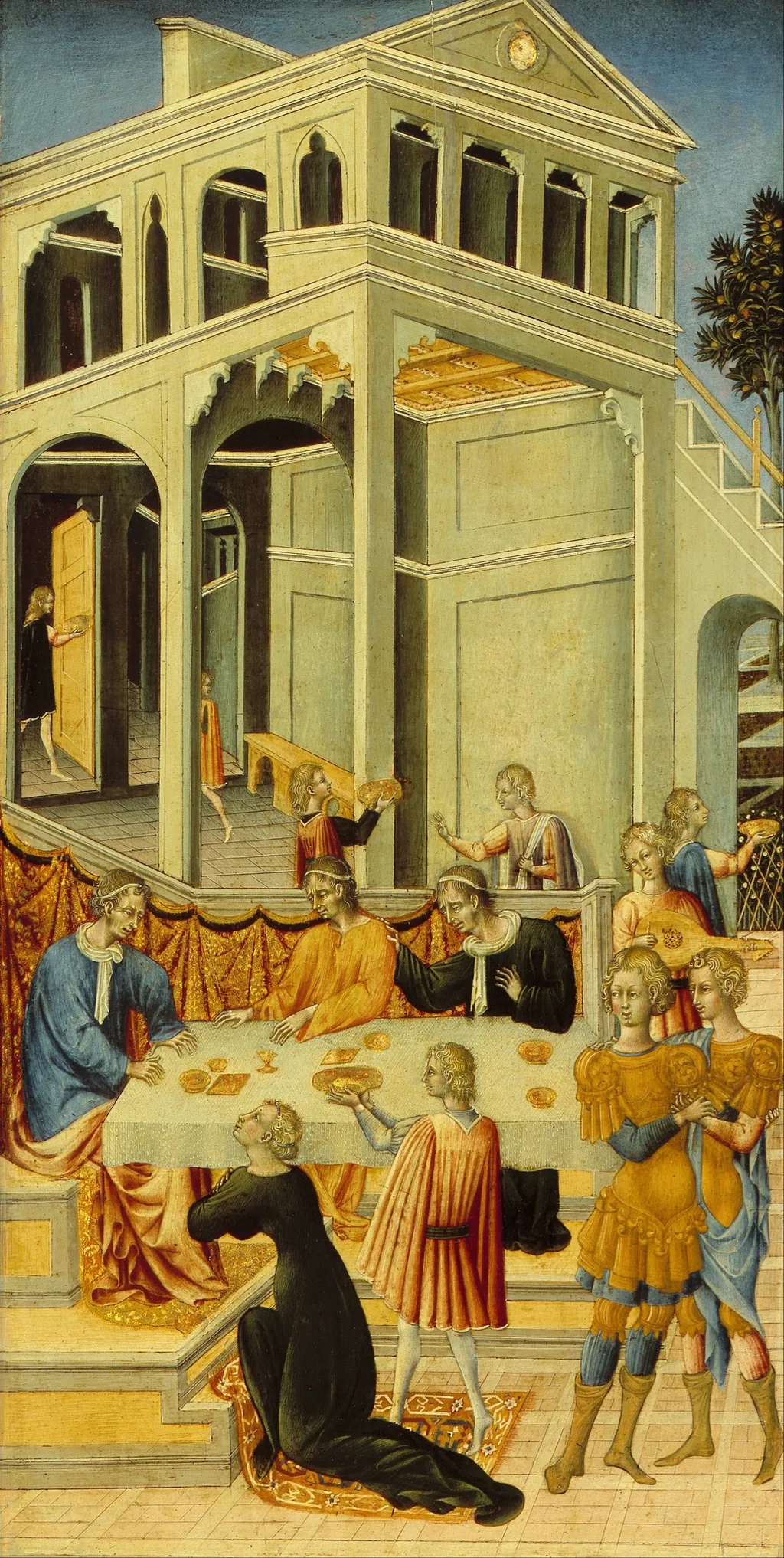 Salome Asking Herod for the Head of Saint John the Baptist, by Giovanni di Paolo, unspecified, 1457
