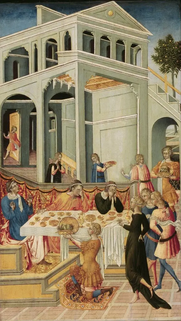 The Head of Saint John the Baptist Brought before Herod, by Giovanni di Paolo