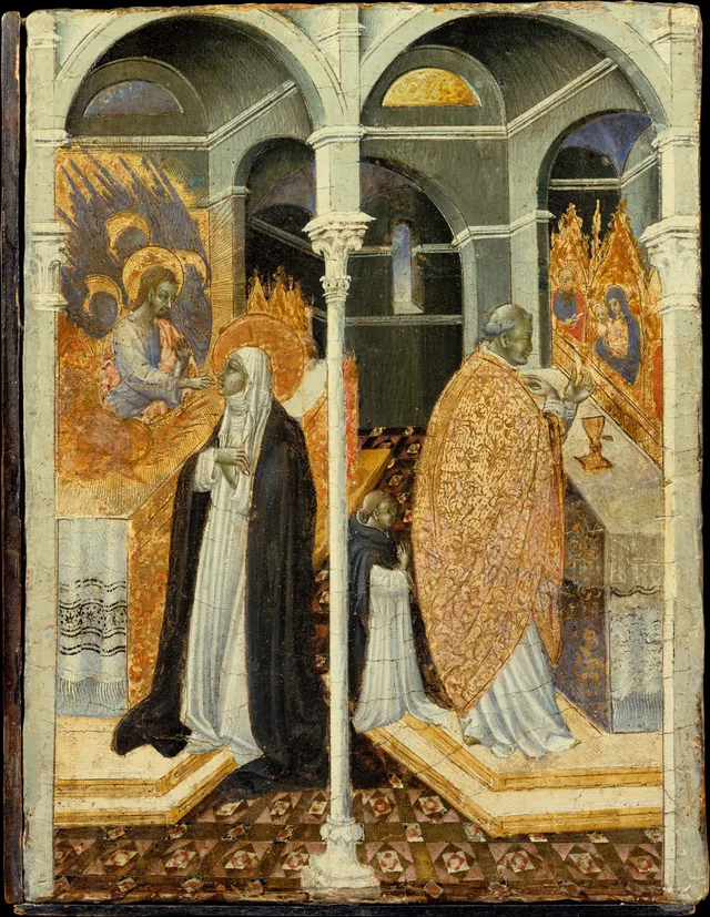 The Miraculous Communion of Saint Catherine of Siena — Giovanni di Paolo