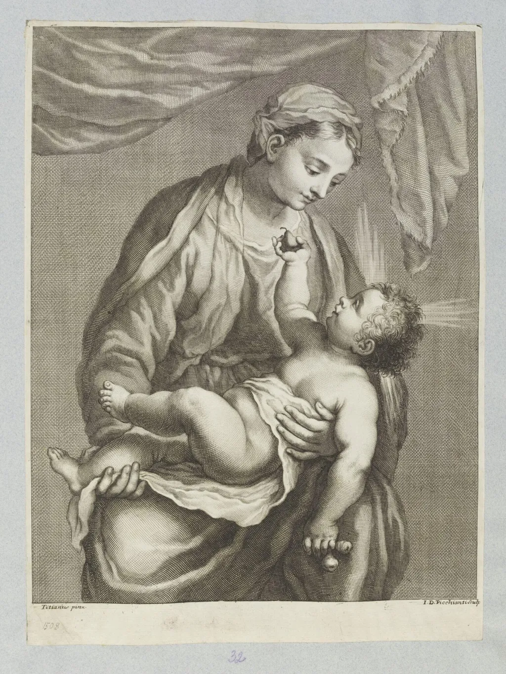Virgin and Child, by Giovanni Domenico Picchianti, 1750