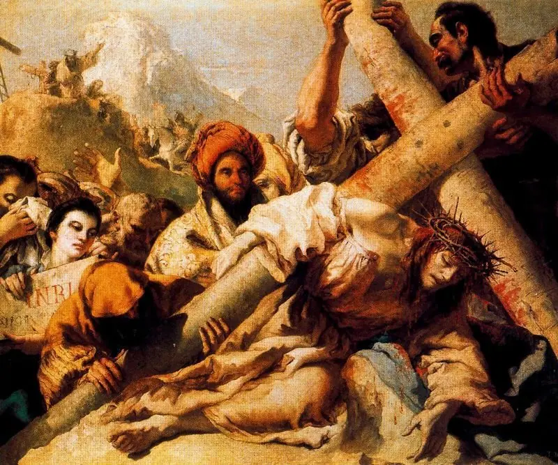 Christ falls on the Way to Calvary, by Giovanni Domenico Tiepolo