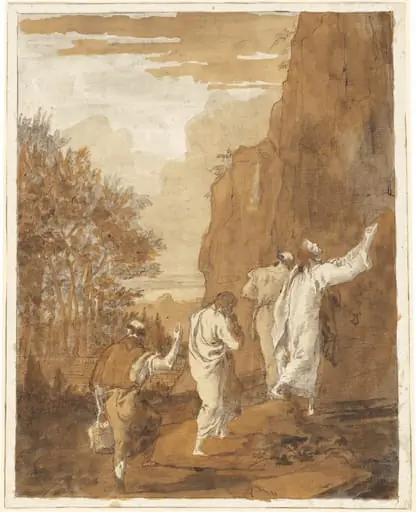 Christ Leading Peter, James, and John to the High Mountain for the Transfiguration, by Giovanni Domenico Tiepolo