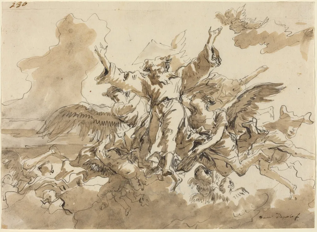 Creation of the Universe, by Giovanni Domenico Tiepolo, ink, 1766