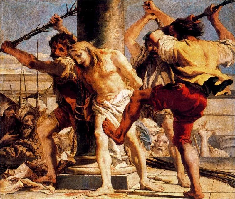 Cristo a la Columna, by Giovanni Domenico Tiepolo, oil, 1750